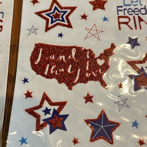 Set of 3 patriotic removable glitter decals - Picture 5 of 7